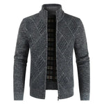 Stand Collar Knit Sweater Plus Velvet Cardigan Jacket